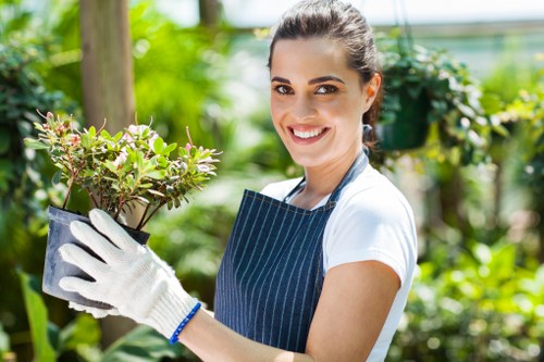 Garden waste sorting for recycling in Worcester Park