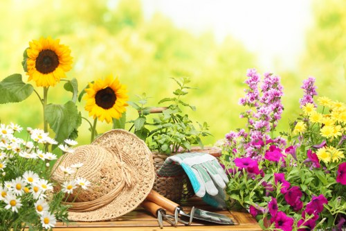 Safety-focused gardening work in Worcester Park with PPE and planning